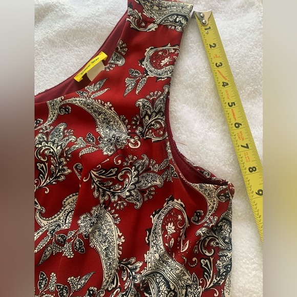 ModCloth Yellow Star Fit n Flare Sleeveless Paisley Dress 1X - Picture 9 of 15